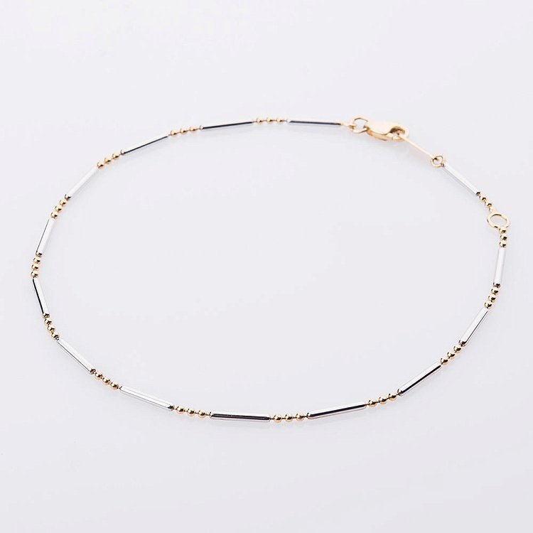 Золотой браслет на ногу б01817 от ювелирного магазина Оникс - 3