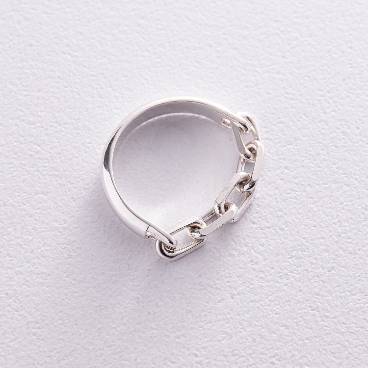 Серебряное кольцо "Цепочка" 112679 от ювелирного магазина Оникс - 2