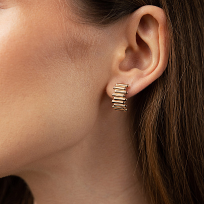 Золоті сережки "Agnes" у червоному золоті с09675 №4