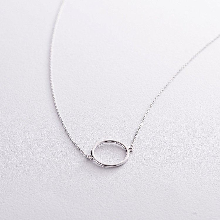 Кольє "Кругообіг" в білому золоті кол01770 від ювелірного магазину Онікс - 9