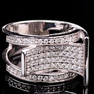 Срібний перстень з фіанітами "Геометрія" 11682 от ювелирного магазина Оникс
