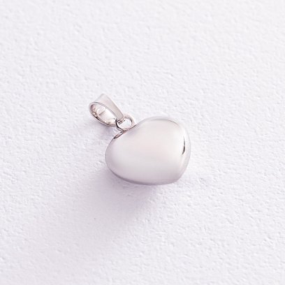 Кулон "Сердце" в белом золоте п03708 №3