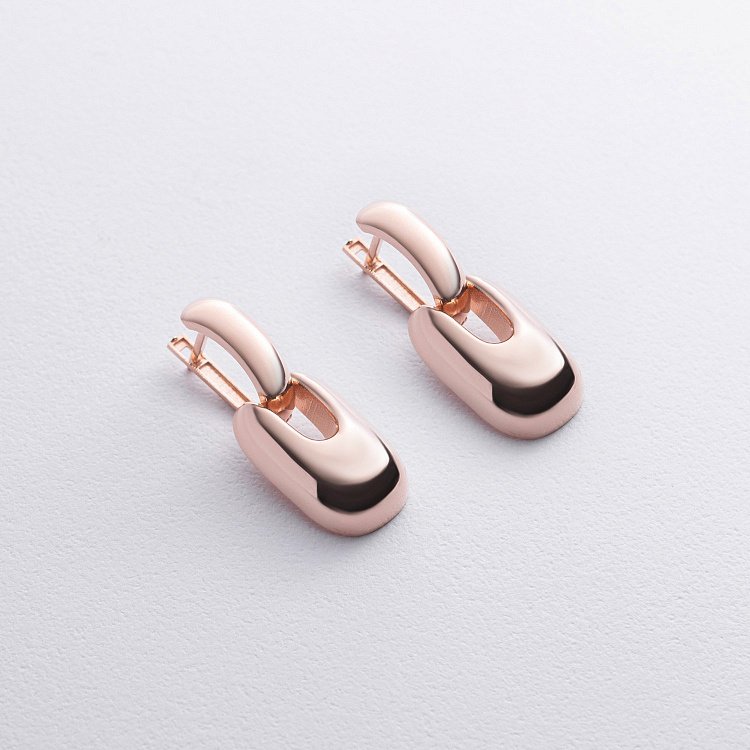 Сережки "Nicoletta" у червоному золоті с09149 від ювелірного магазину Онікс