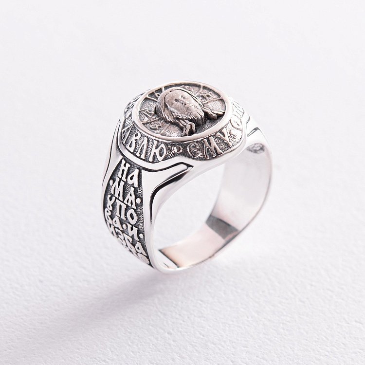 Серебряная мужская печатка (чернение) 112130 от ювелирного магазина Оникс - 5