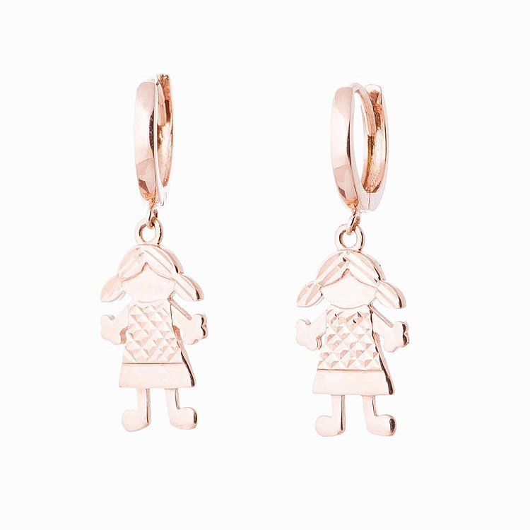 Дитячі золоті сережки "Дівчатка" с04411 від ювелірного магазину Онікс