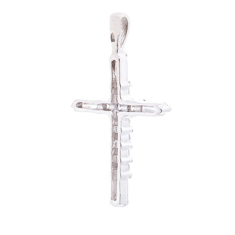 Крестик (фианиты, родий) 131996 от ювелирного магазина Оникс - 1