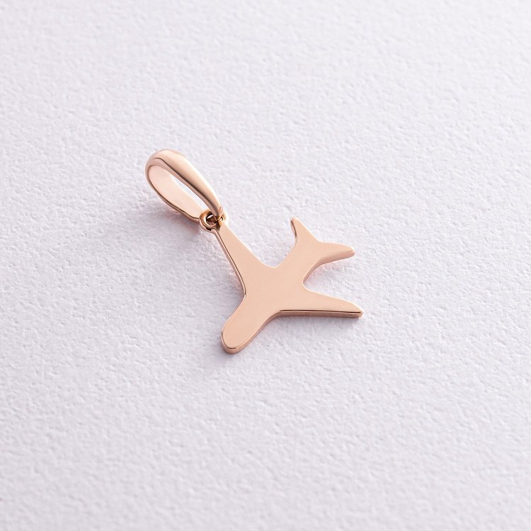 Золотая подвеска "Самолет" п02890 от ювелирного магазина Оникс