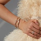 Золотое тройное кольцо (фианиты) к02644 от ювелирного магазина Оникс - 6