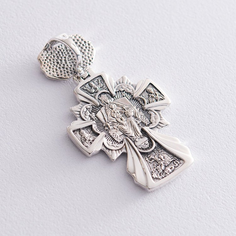 Православний хрест "Розп'яття. Ікона Божої Матері" Державна " 131561 від ювелірного магазину Онікс - 7