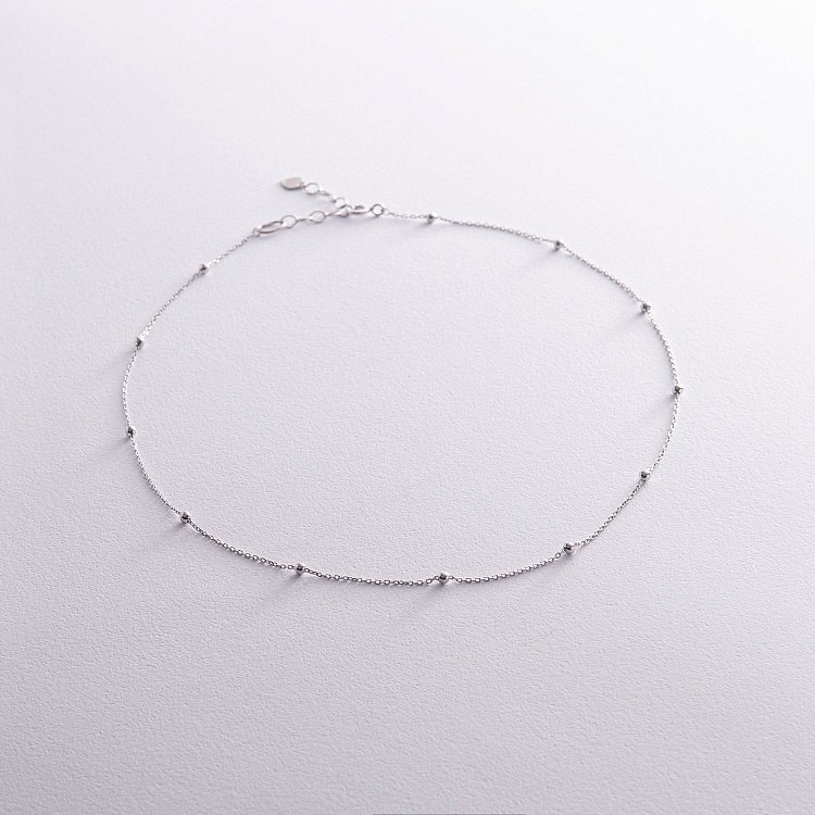 Серебряное колье "Шарики" 908-01224 от ювелирного магазина Оникс