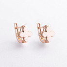 Сережки "Конюшина" в червоному золоті с09622 от ювелирного магазина Оникс