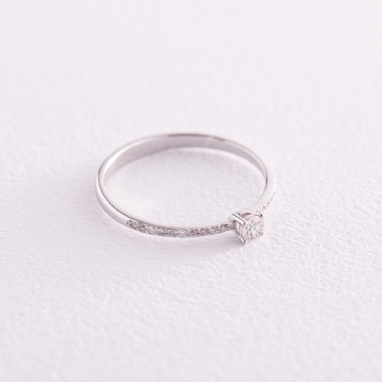 Помолвочное золотое кольцо с бриллиантами 229001121 от ювелирного магазина Оникс - 3