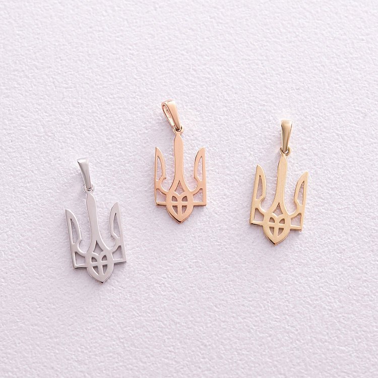 Кулон "Герб Украины - Тризуб" в желтом золоте п03744 от ювелирного магазина Оникс - 5