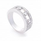Серебряное кольцо с фианитами 111950 от ювелирного магазина Оникс
