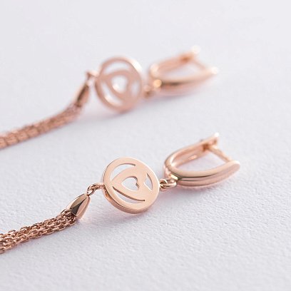 Золотые серьги "Абсолютная любовь" с06871 №2