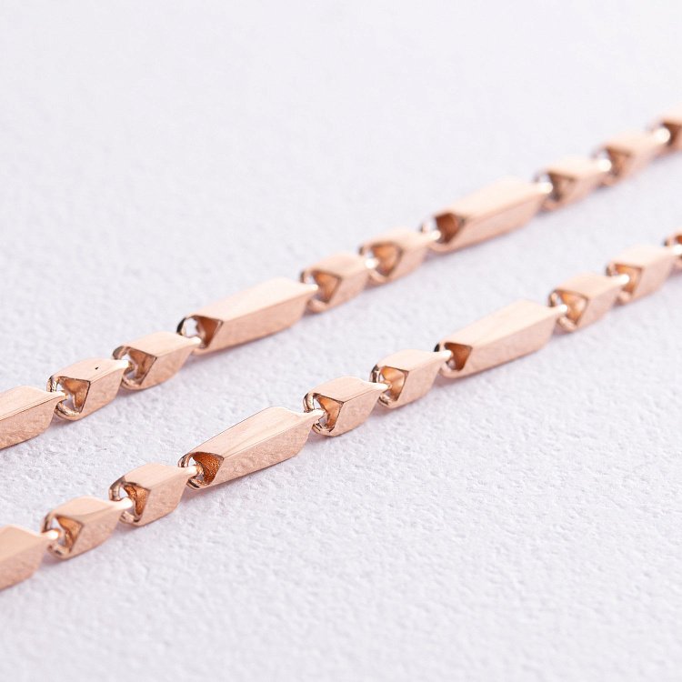 Фантазийная цепочка в красном золоте ц00472 от ювелирного магазина Оникс - 2