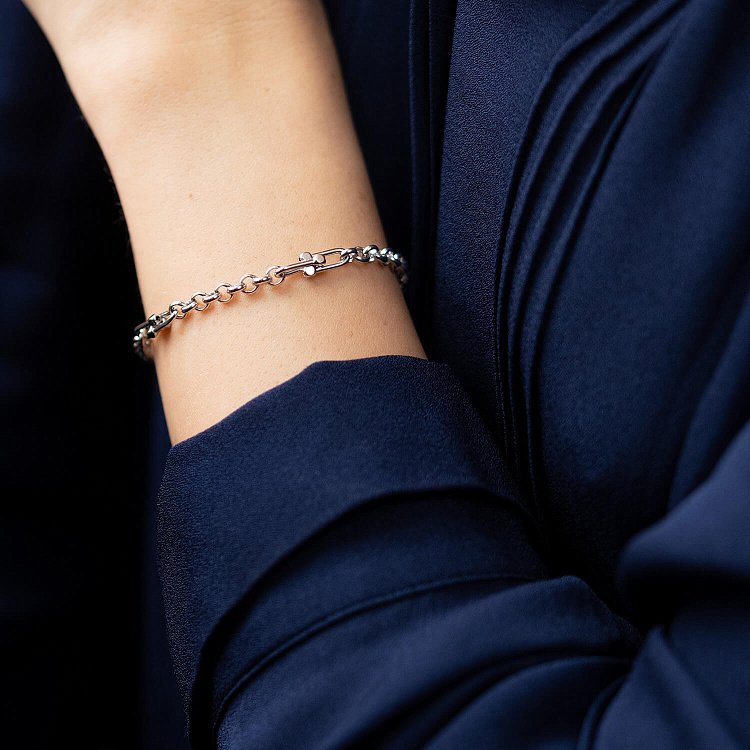 Браслет "Фантазия" в белом золоте б05195 от ювелирного магазина Оникс - 5