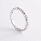 Кольцо в белом золоте с бриллиантами 220971121 от ювелирного магазина Оникс