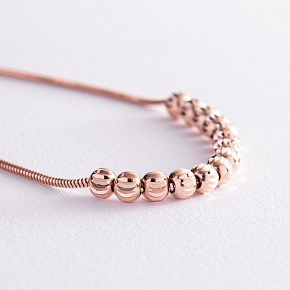 Браслет "Шарики" в красном золоте б05121 №3