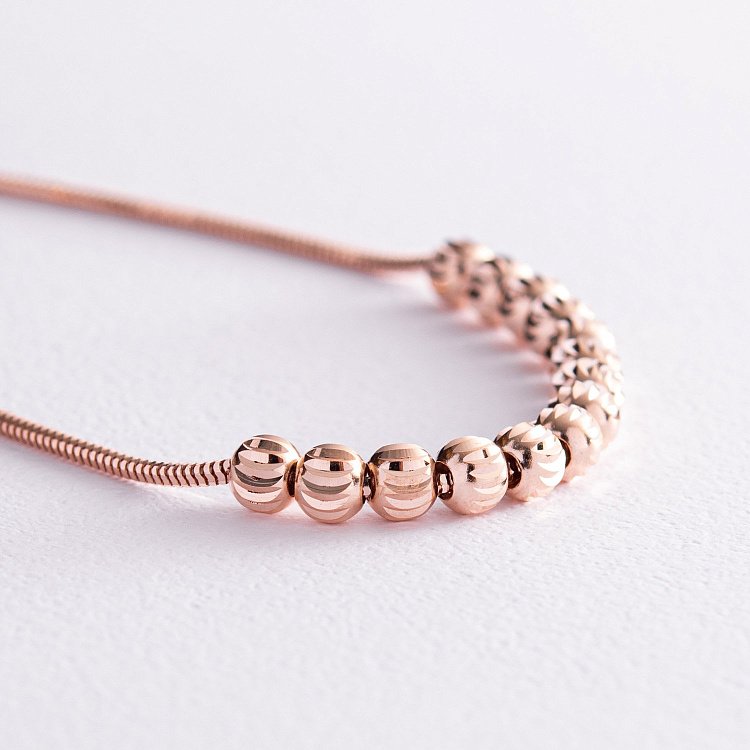 Браслет "Шарики" в красном золоте б05121 от ювелирного магазина Оникс - 2