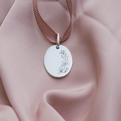 Серебряный кулон "Цветочки" 133045цвет №2