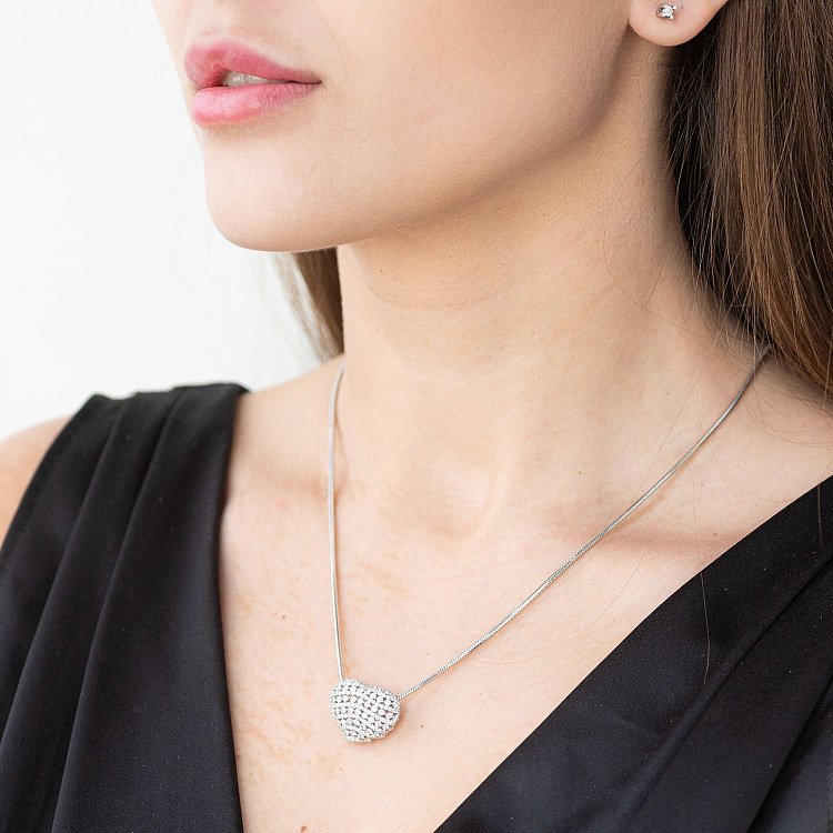 Золотой кулон "Сердце" с бриллиантами пкит444 от ювелирного магазина Оникс - 1