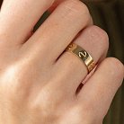 Кольцо "Love" в желтом золоте к07163 от ювелирного магазина Оникс - 1
