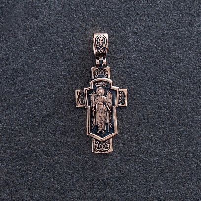 Золотий православний хрест "Ангел Охоронець" п02688 №2