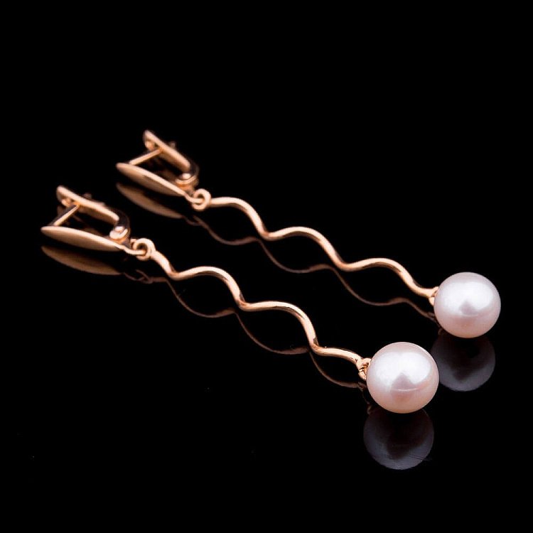 Золотые серьги с жемчугом с01774 - 1 Золотые серьги с жемчугом с01774 от ювелирного магазина Оникс - 1