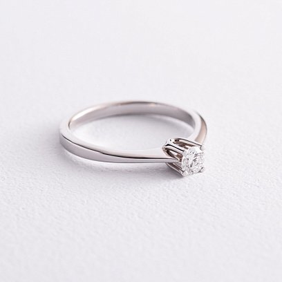 Заручальна золота каблучка з діамантом 218571121 №3