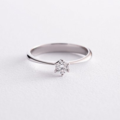 Помолвочное золотое кольцо с бриллиантом 25121121 №3