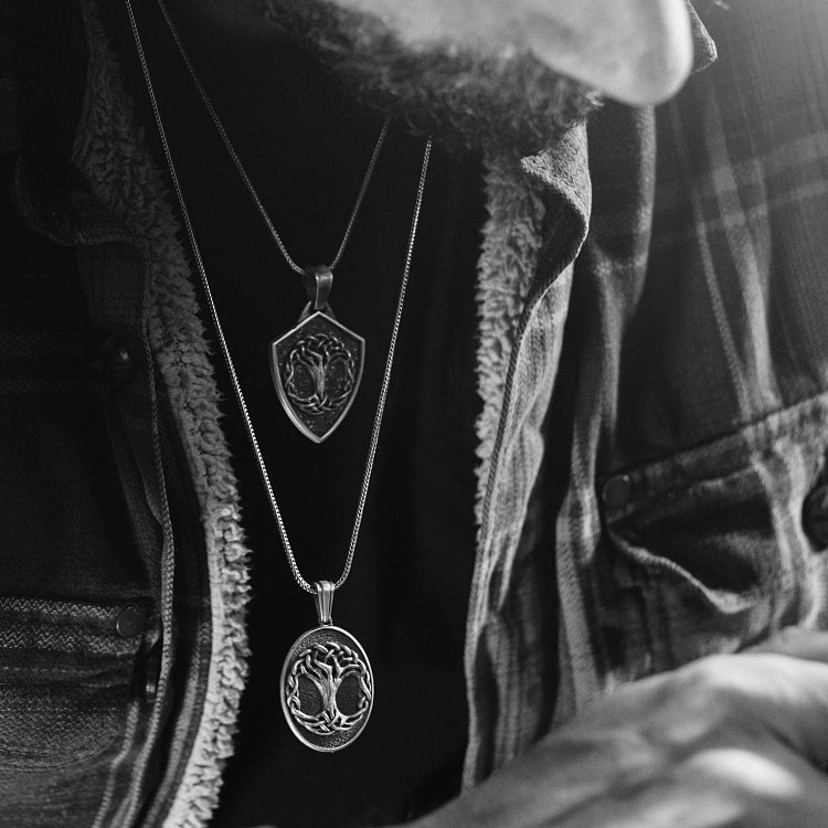 Серебряный кулон "Скандинавское древо жизни" 133191 от ювелирного магазина Оникс - 1