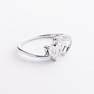 Золотое кольцо "Сердечки" с бриллиантами кб0665va от ювелирного магазина Оникс - 1