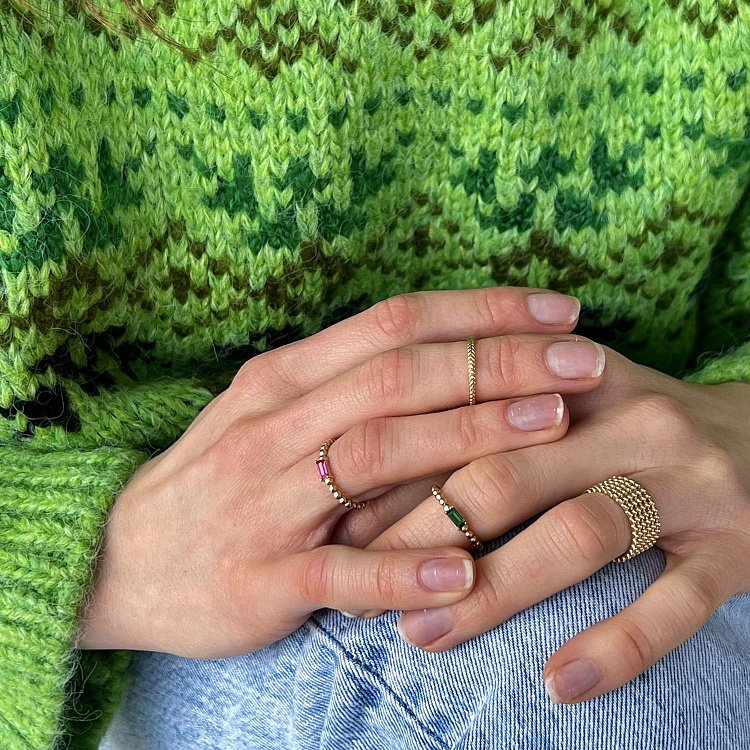 Каблучка "Косичка" у жовтому золоті к07129 від ювелірного магазину Онікс - 5