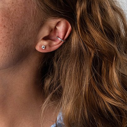 Каффа "Джесіка" у білому золоті (фіаніти) с08025 №9