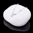 Серебряный браслет на ногу с фианитом 14891 от ювелирного магазина Оникс - 2