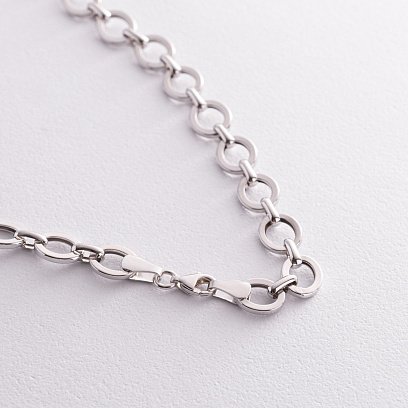 Колье "Пантера" в белом золоте (фианиты) кол02449 №8