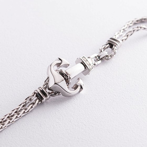 Серебряный браслет "Якорь" Zancan EXB647-B №4