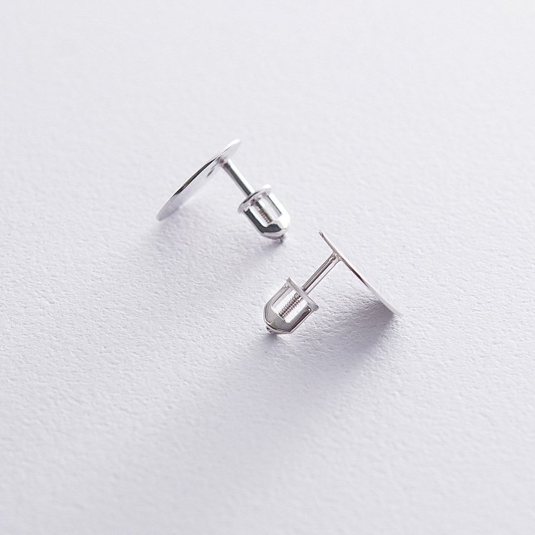 Золотые серьги-пусеты "Кружочки" с06607 от ювелирного магазина Оникс - 3