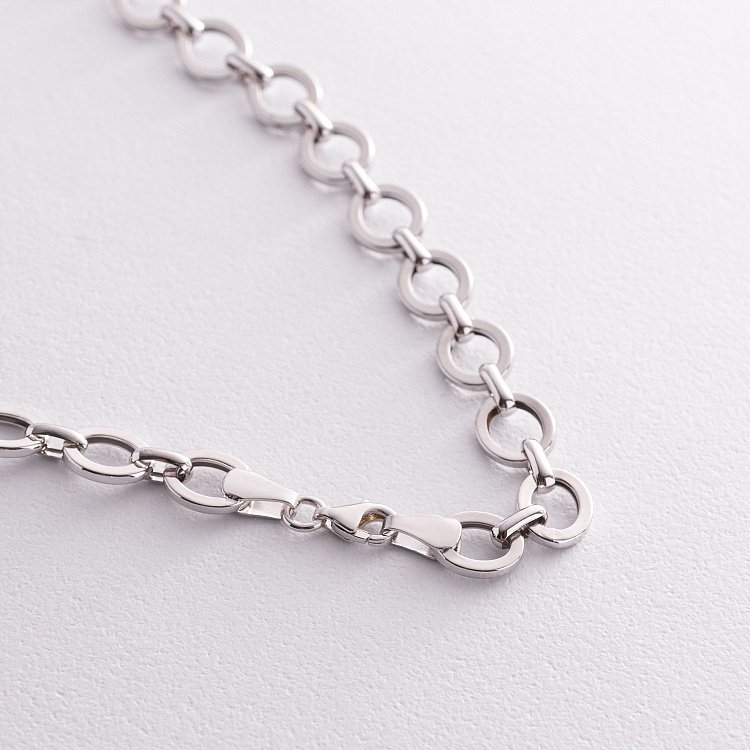 Колье "Пантера" в белом золоте (фианиты) кол02449 от ювелирного магазина Оникс - 7