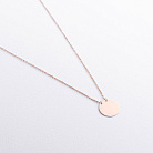 Кольє "Монетка" у червоному золоті (можливе гравіювання) кол02459 от ювелирного магазина Оникс - 2