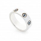 Золотое кольцо с синими сапфирами 642 от ювелирного магазина Оникс