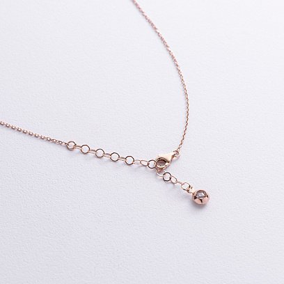 Колье "Megan" в красном золоте (Small) с фианитом кол02585 №3