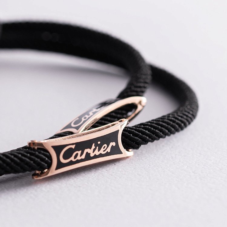 Шовковий шнурок з золотою застібкою Ш0035-4в/д3 від ювелірного магазину Онікс - 2