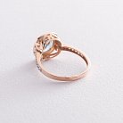 Золотое кольцо с голубым топазом и фианитами к05439 от ювелирного магазина Оникс - 2