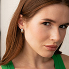 Золоті сережки з чорними фіанітами с07901 от ювелирного магазина Оникс - 3