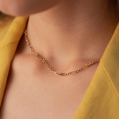 Кольє "Ванесса" у жовтому золоті кол02208 №6