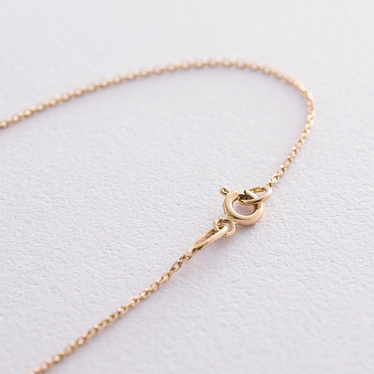 Золотое колье "Сердце" (фианит) кол01604 от ювелирного магазина Оникс - 7