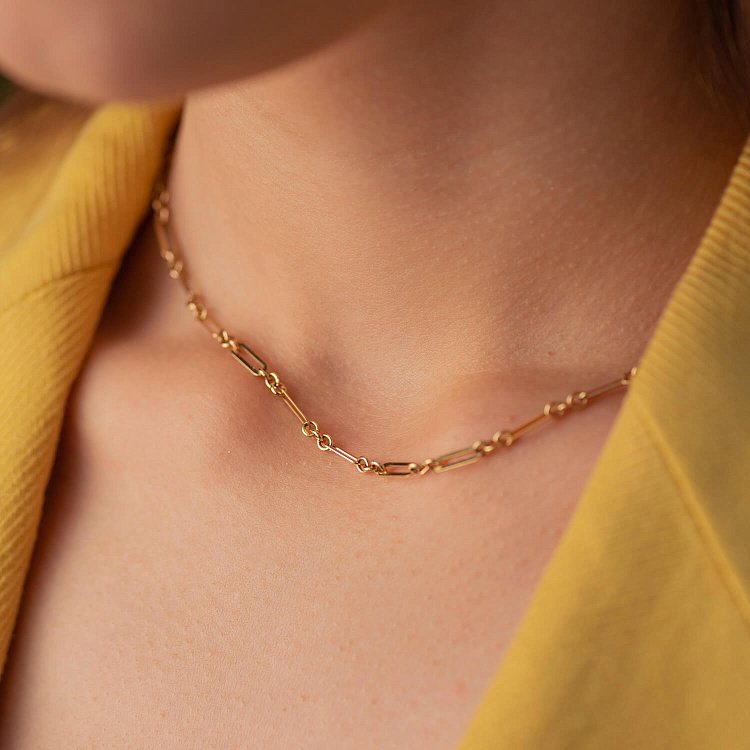 Кольє "Ванесса" у жовтому золоті кол02208 від ювелірного магазину Онікс - 7