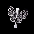 Срібна підвіска "Метелик" з фіанітом 131204 от ювелирного магазина Оникс